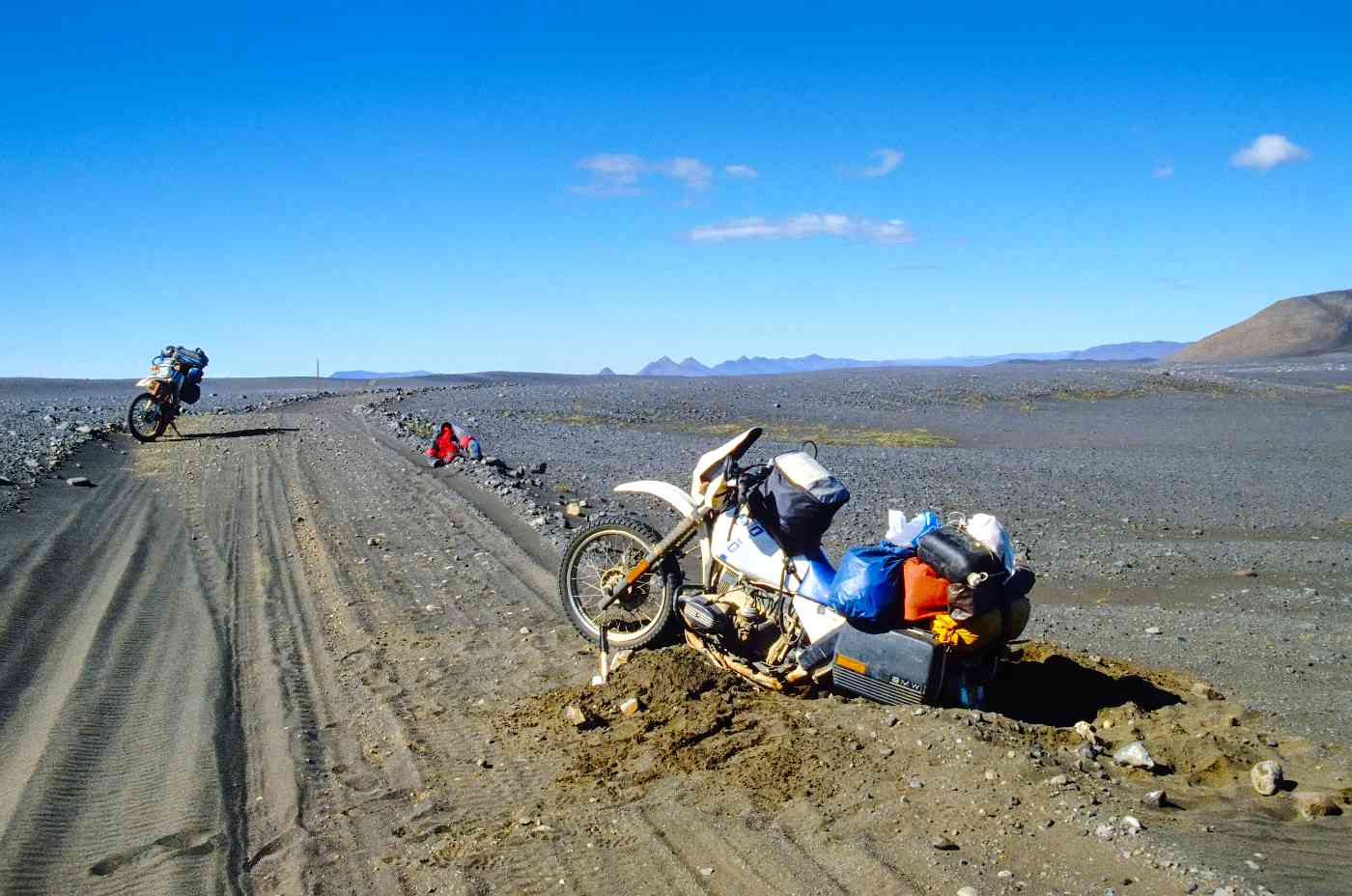 Kette auf dem Weg zur Askja gerissen.