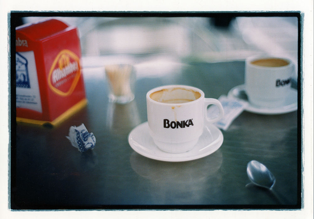 Bonka Coffe in a Greek Cafe on the island of Tinos